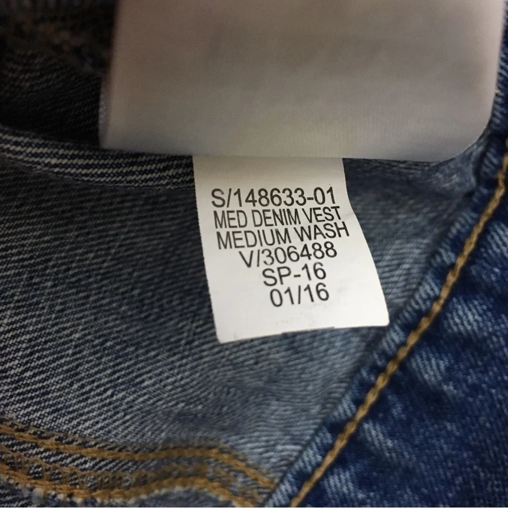 OLD NAVY Girl’s Denim Jean Vest Medium Wash 100% Cotton Western Size XL (14)